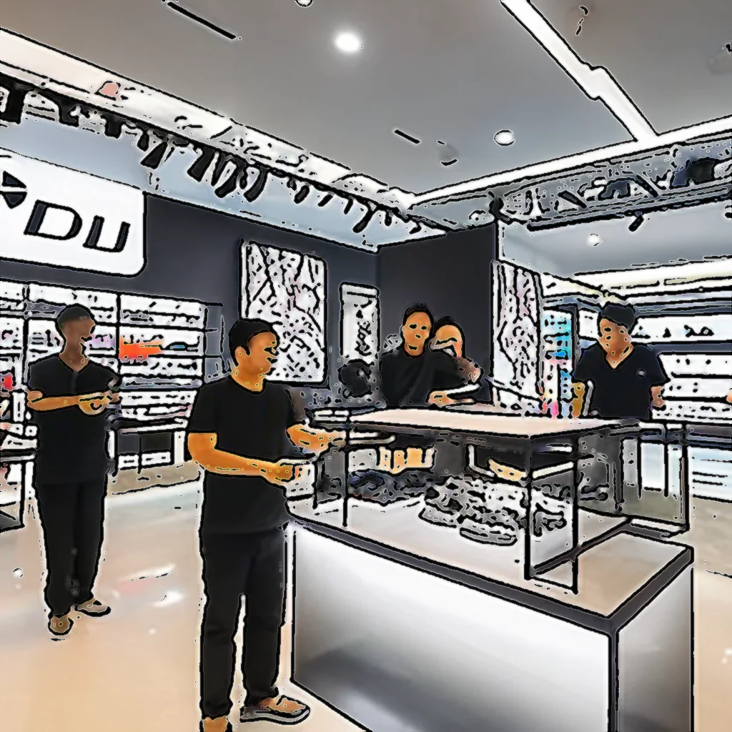 Artistic representation for Bangkok Post - DJI Expands to Megabangna : New Store Now Open ! **Here are some title options:** * **DJI Opens a New Chapter in Meg