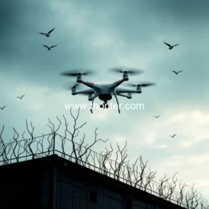 Artistic representation for More than 1 000 drone incidents at jails in England and Wales last year