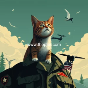 Artistic representation for Ex-army veteran & drone whiz elected to red cat advisory board