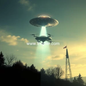Artistic representation for Sen Moran to introduce legislation after reports of UFO drones over U S