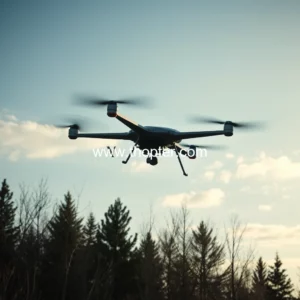 Artistic representation for Hitchhiker an American interceptor drone was tested in Ukraine