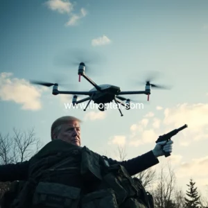 Artistic representation for One thing Trump needs from Ukraine Its anti drone tech