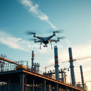 Artistic representation for Gremsy and HHLA Sky Partner to Revolutionize Industrial Inspections with Drones