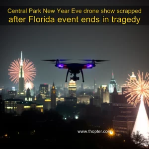 Artistic representation for Central Park New Year Eve drone show scrapped after Florida event ends in tragedy