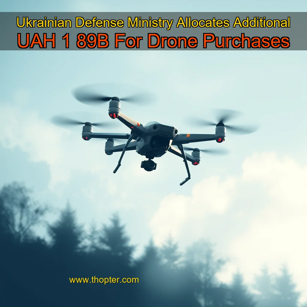Artistic representation for Ukrainian Defense Ministry Allocates Additional UAH 1 89B For Drone Purchases