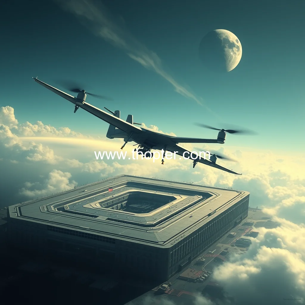 Artistic representation for Pentagon debunks iranian mothership drone claims in new jersey!