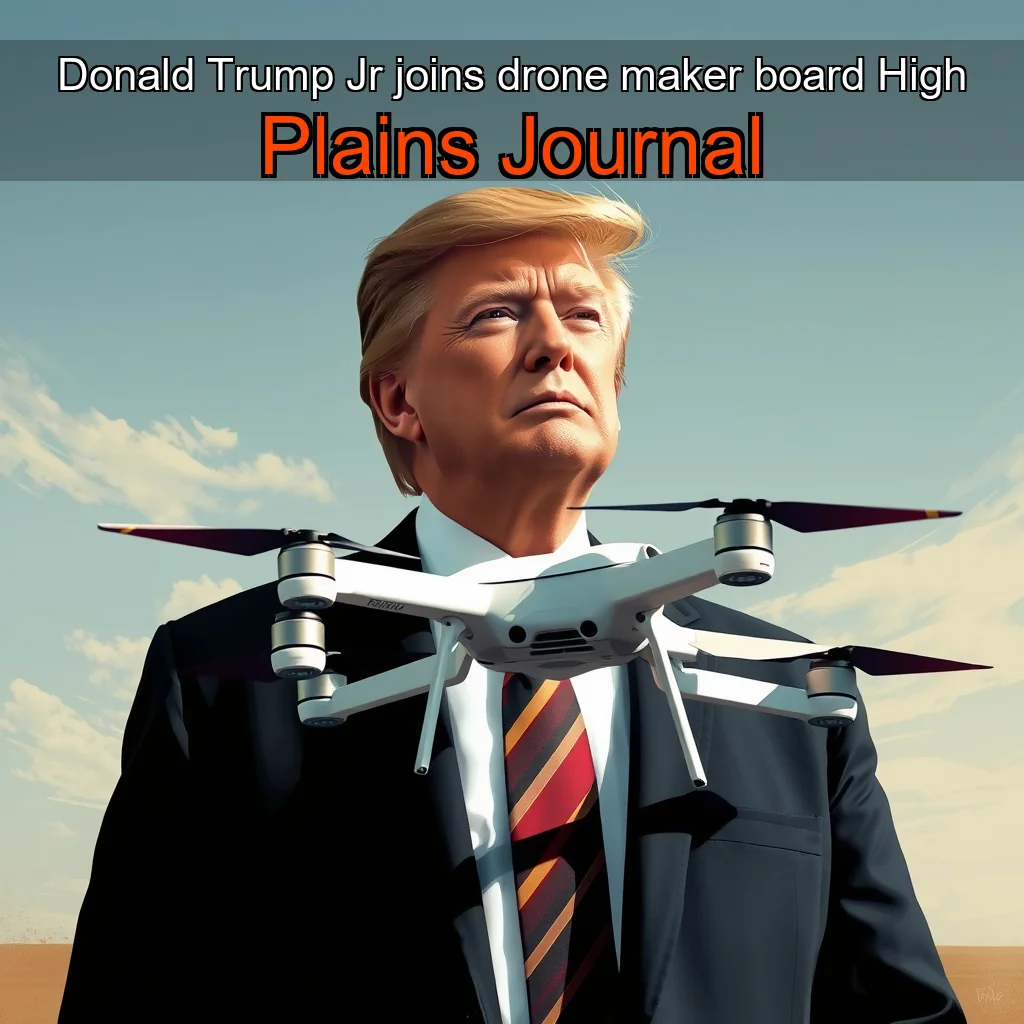 Artistic representation for Donald Trump Jr joins drone maker board High Plains Journal