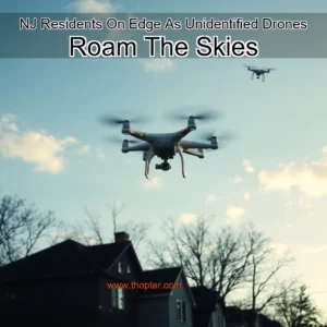 Artistic representation for NJ Residents On Edge As Unidentified Drones Roam The Skies