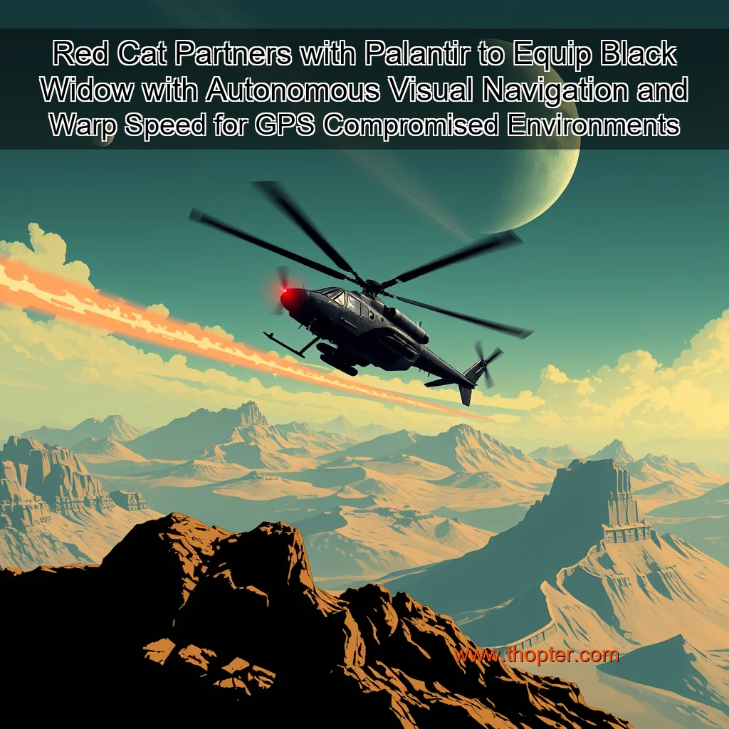 You are currently viewing Red Cat Partners with Palantir to Equip Black Widow with Autonomous Visual Navigation and Warp Speed for GPS  Compromised Environments