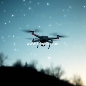 Artistic representation for New celestial navigation tech could make drones stealthier