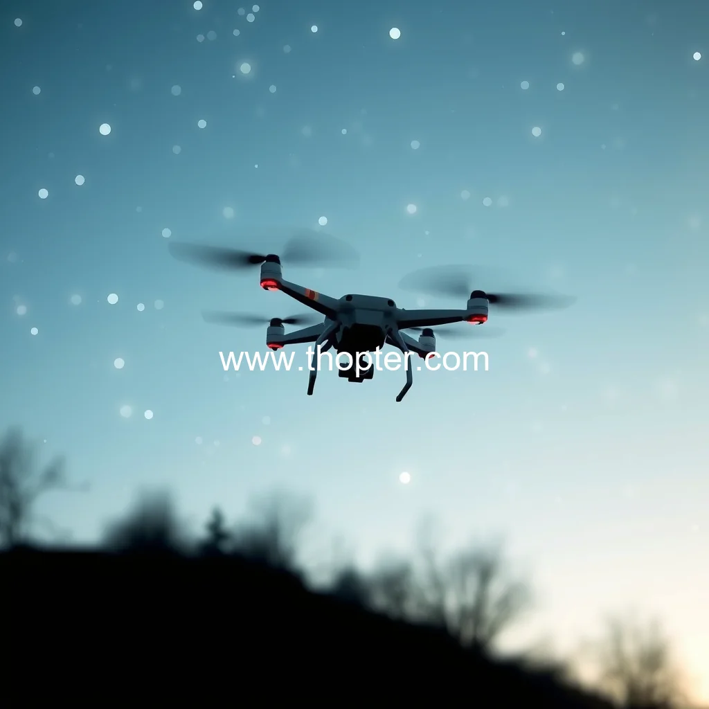 Artistic representation for New celestial navigation tech could make drones stealthier