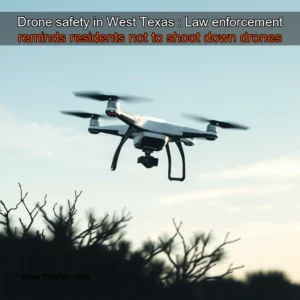 Artistic representation for Drone safety in West Texas : Law enforcement reminds residents not to shoot down drones