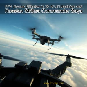 Artistic representation for FPV Drones Effective in 20 40 of Ukrainian and Russian Strikes Commander Says