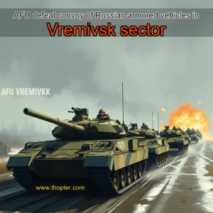 Read more about the article AFU defeat convoy of Russian armored vehicles in Vremivsk sector