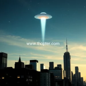 Artistic representation for Unseen skies: new york faces rising ufo phenomena!