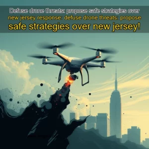 Artistic representation for Defuse drone threats: propose safe strategies over new jersey response: defuse drone threats: propose safe strategies over new jersey!