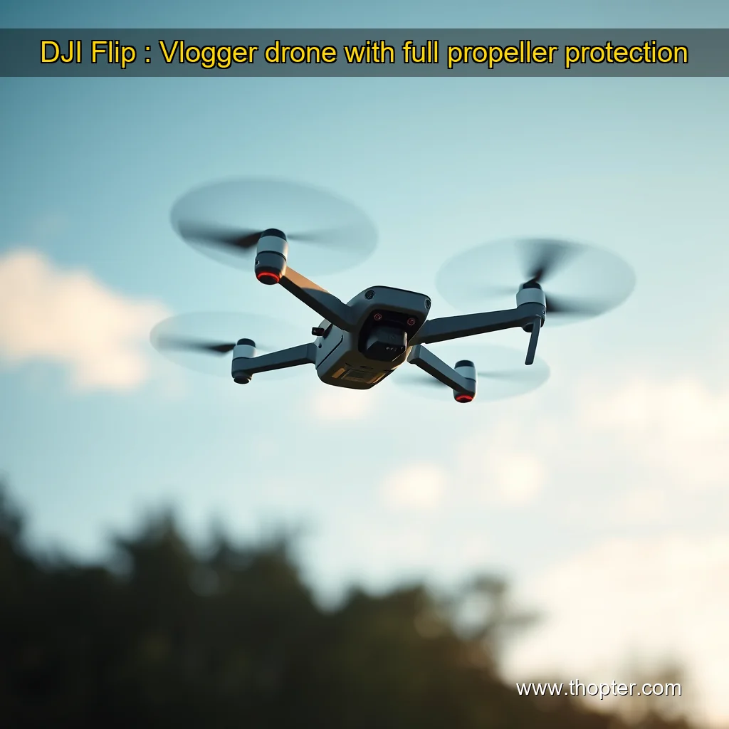 Artistic representation for DJI Flip : Vlogger drone with full propeller protection
