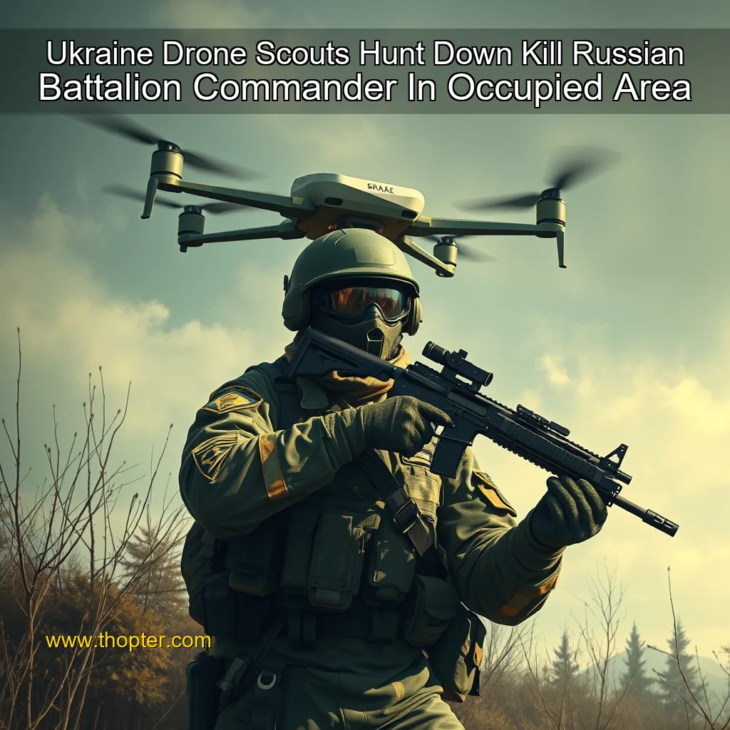 Artistic representation for Ukraine Drone Scouts Hunt Down Kill Russian Battalion Commander In Occupied Area