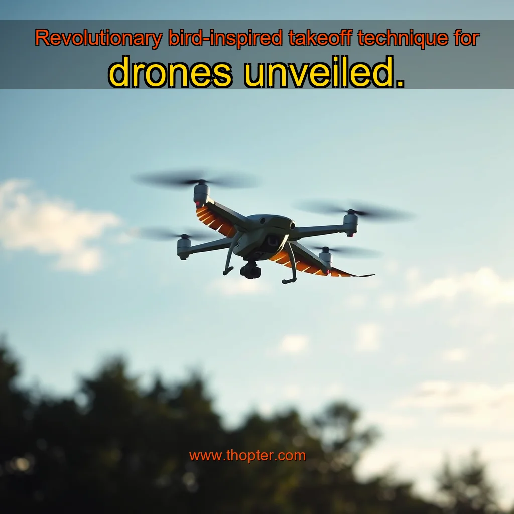Artistic representation for Revolutionary bird-inspired takeoff technique for drones unveiled.