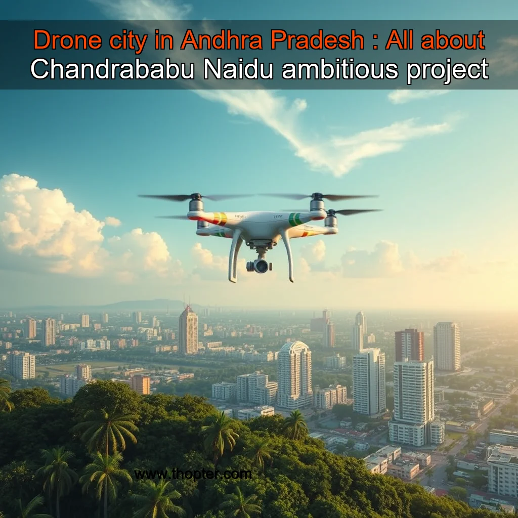 Artistic representation for Drone city in Andhra Pradesh : All about Chandrababu Naidu ambitious project