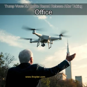 Artistic representation for Trump Vows NJ Drone Report Release After Taking Office
