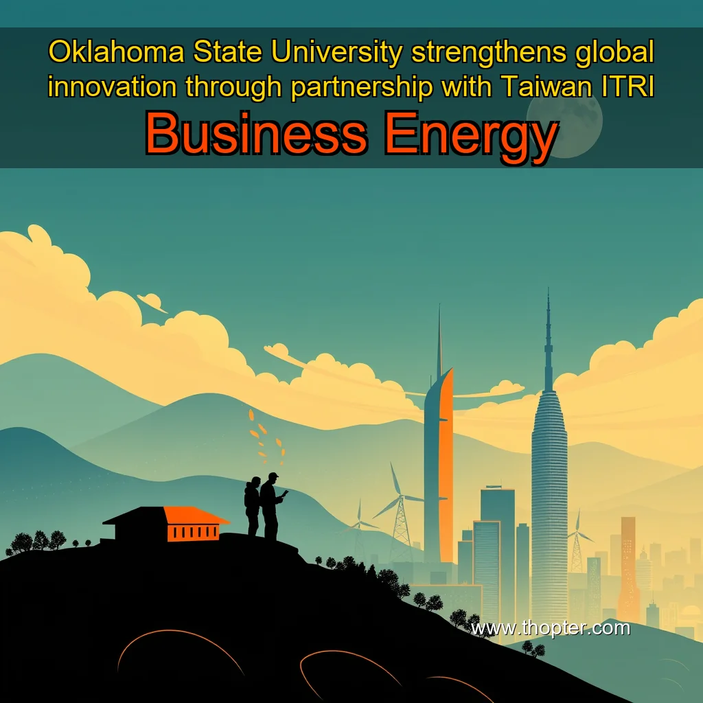 Artistic representation for Oklahoma State University strengthens global innovation through partnership with Taiwan ITRI Business Energy