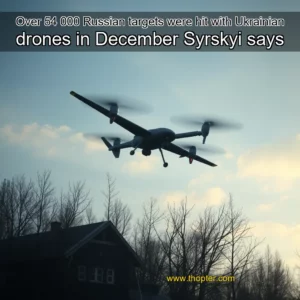 Read more about the article Over 54  000 Russian targets were hit with Ukrainian drones in December  Syrskyi says