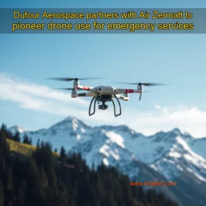 Artistic representation for Dufour Aerospace partners with Air Zermatt to pioneer drone use for emergency services