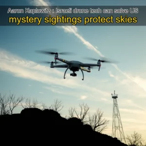 Artistic representation for Aaron Kaplowitz : Israeli drone tech can solve US mystery sightings protect skies
