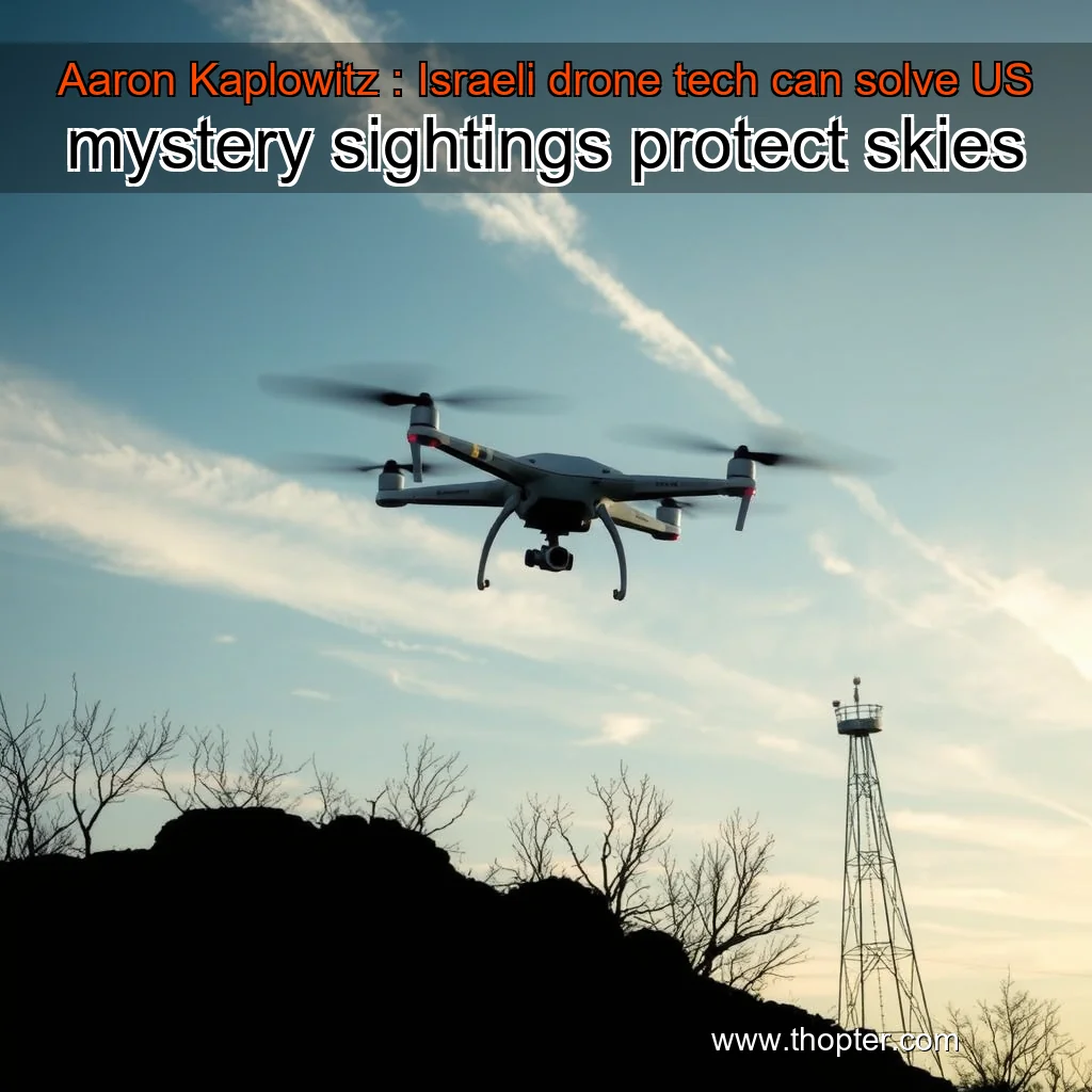 You are currently viewing Aaron Kaplowitz : Israeli drone tech can solve US mystery sightings  protect skies