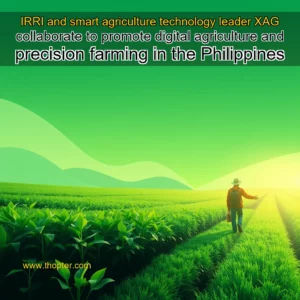 Artistic representation for IRRI and smart agriculture technology leader XAG collaborate to promote digital agriculture and precision farming in the Philippines
