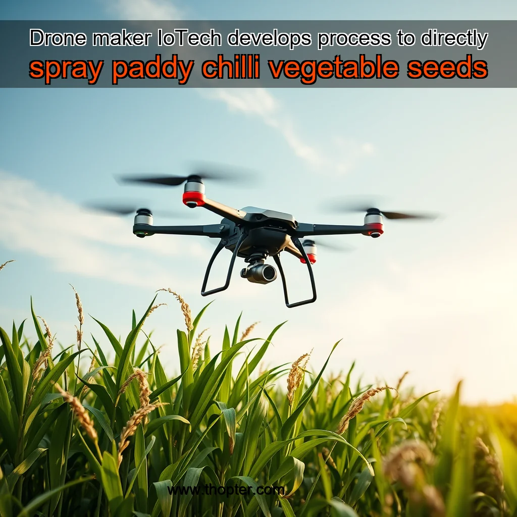 You are currently viewing Drone maker IoTech develops process to directly spray paddy  chilli  vegetable seeds