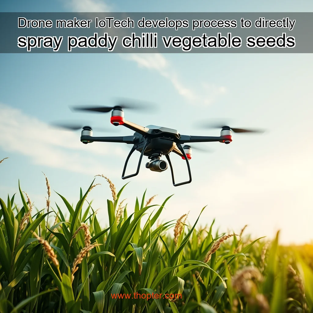 You are currently viewing Drone maker IoTech develops process to directly spray paddy  chilli  vegetable seeds