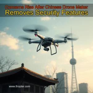 Artistic representation for Concerns Rise After Chinese Drone Maker Removes Security Features