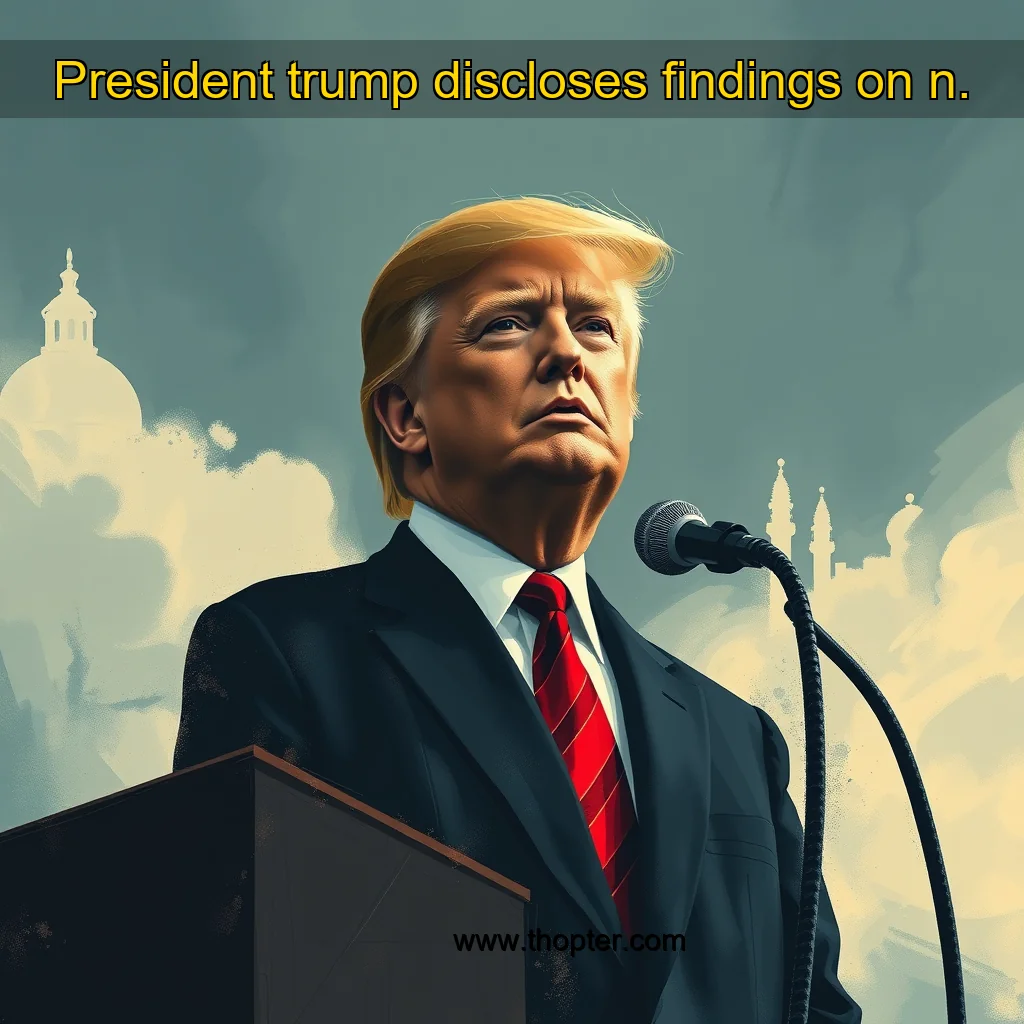 You are currently viewing President trump discloses findings on n.