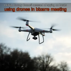 Artistic representation for Leitrim County Council accused of spying on locals using drones in bizarre meeting