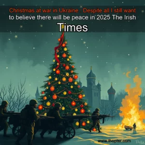 Artistic representation for Christmas at war in Ukraine : Despite all I still want to believe there will be peace in 2025 The Irish Times
