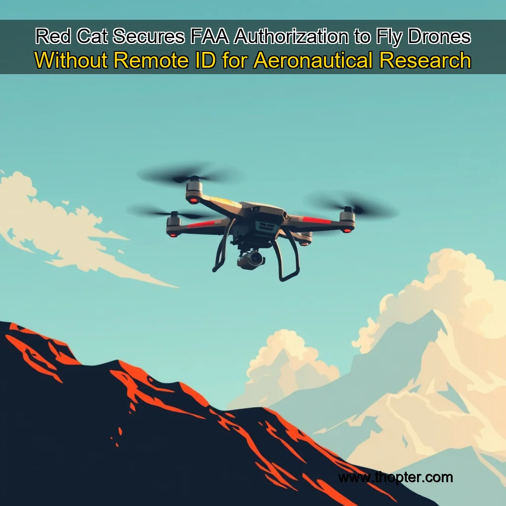 Artistic representation for Red Cat Secures FAA Authorization to Fly Drones Without Remote ID for Aeronautical Research