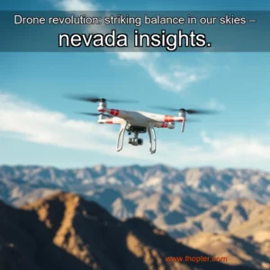 Artistic representation for Drone revolution: striking balance in our skies – nevada insights.