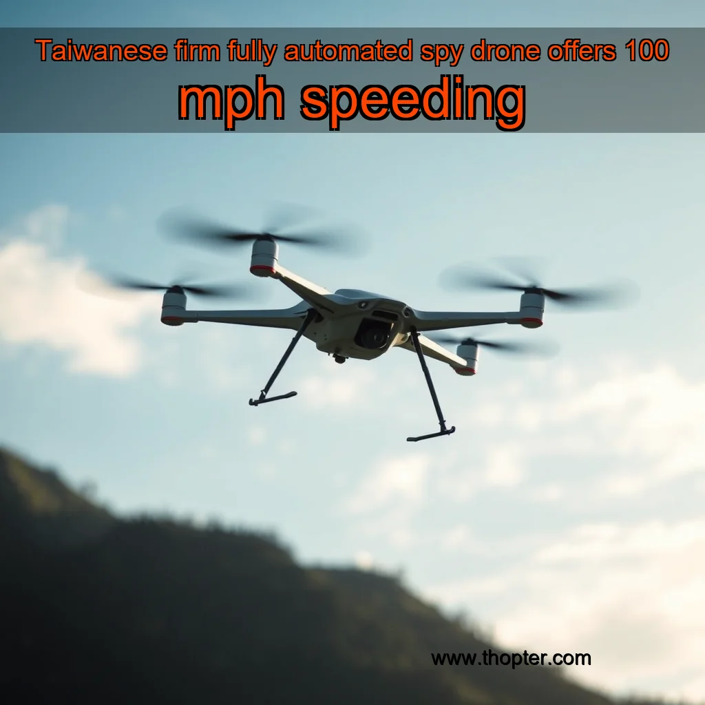 You are currently viewing Taiwanese firm fully automated spy drone offers 100 mph speeding
