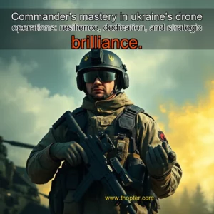 Artistic representation for Commander's mastery in ukraine's drone operations: resilience, dedication, and strategic brilliance.