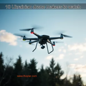 Artistic representation for 10 Ukrainian drone makers to watch