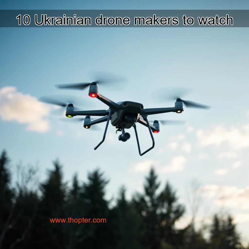 Artistic representation for 10 Ukrainian drone makers to watch