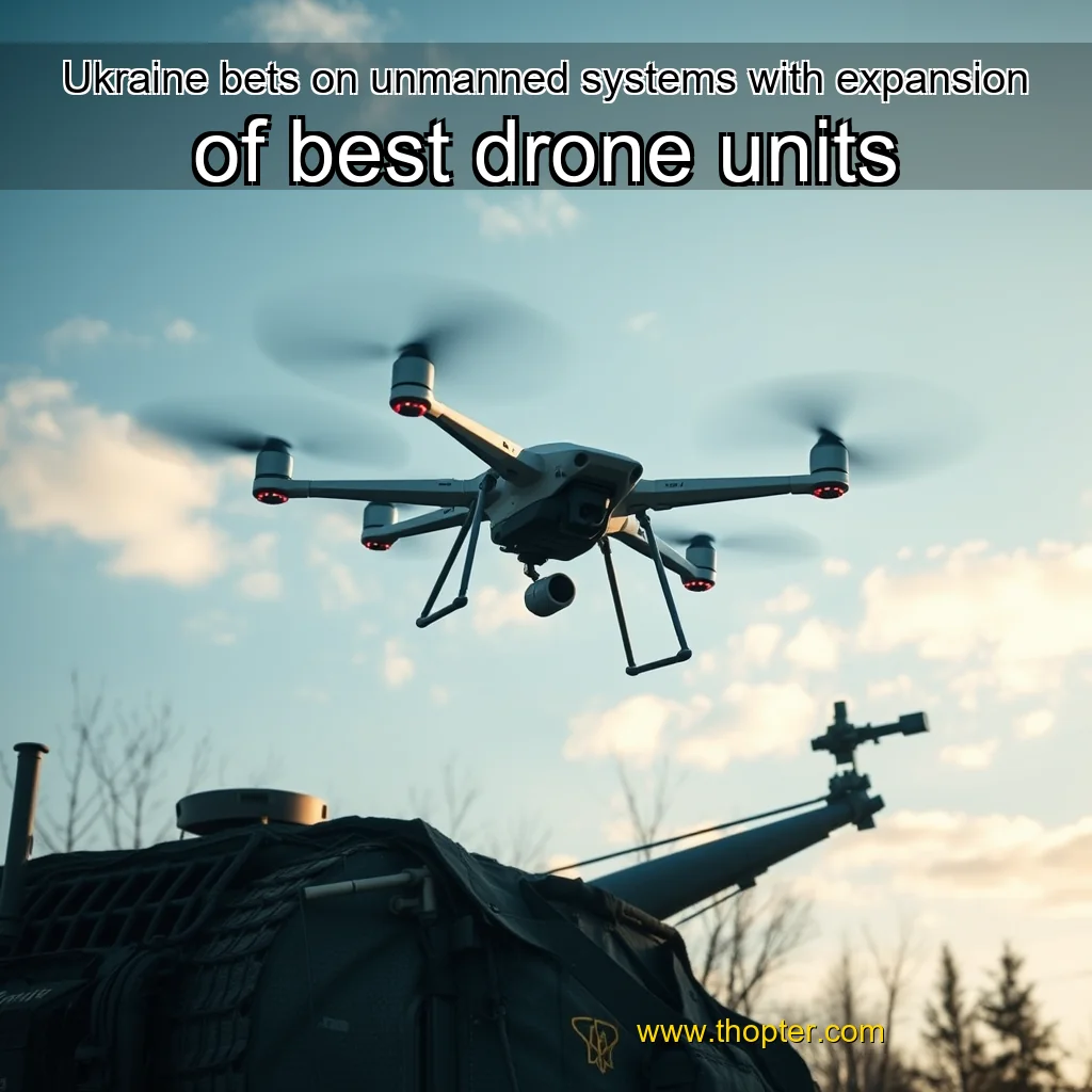 Artistic representation for Ukraine bets on unmanned systems with expansion of best drone units