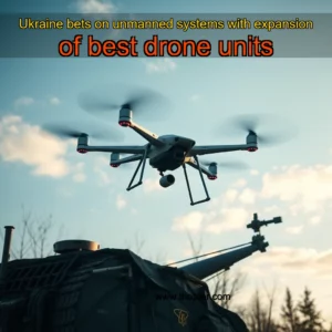 Artistic representation for Ukraine bets on unmanned systems with expansion of best drone units