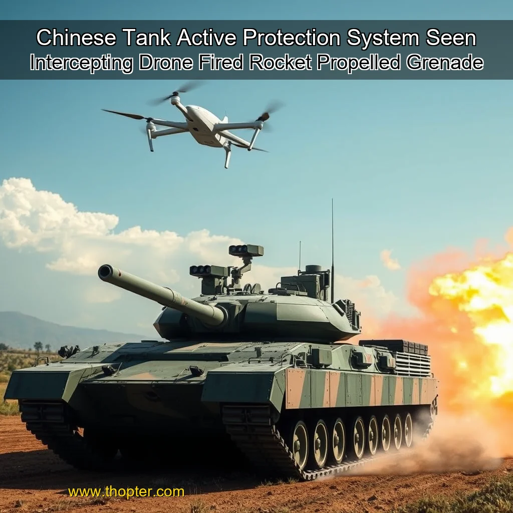 You are currently viewing Chinese Tank Active Protection System Seen Intercepting Drone  Fired Rocket Propelled Grenade
