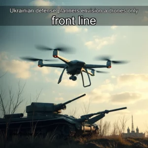 Artistic representation for Ukrainian defense planners envision a drones only front line
