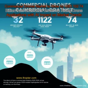 Artistic representation for Commercial Drones Market to Grow by USD 102 74 Billion from 2025 2029 Driven by Rising Drone Applications with AI Impact on Market Trends