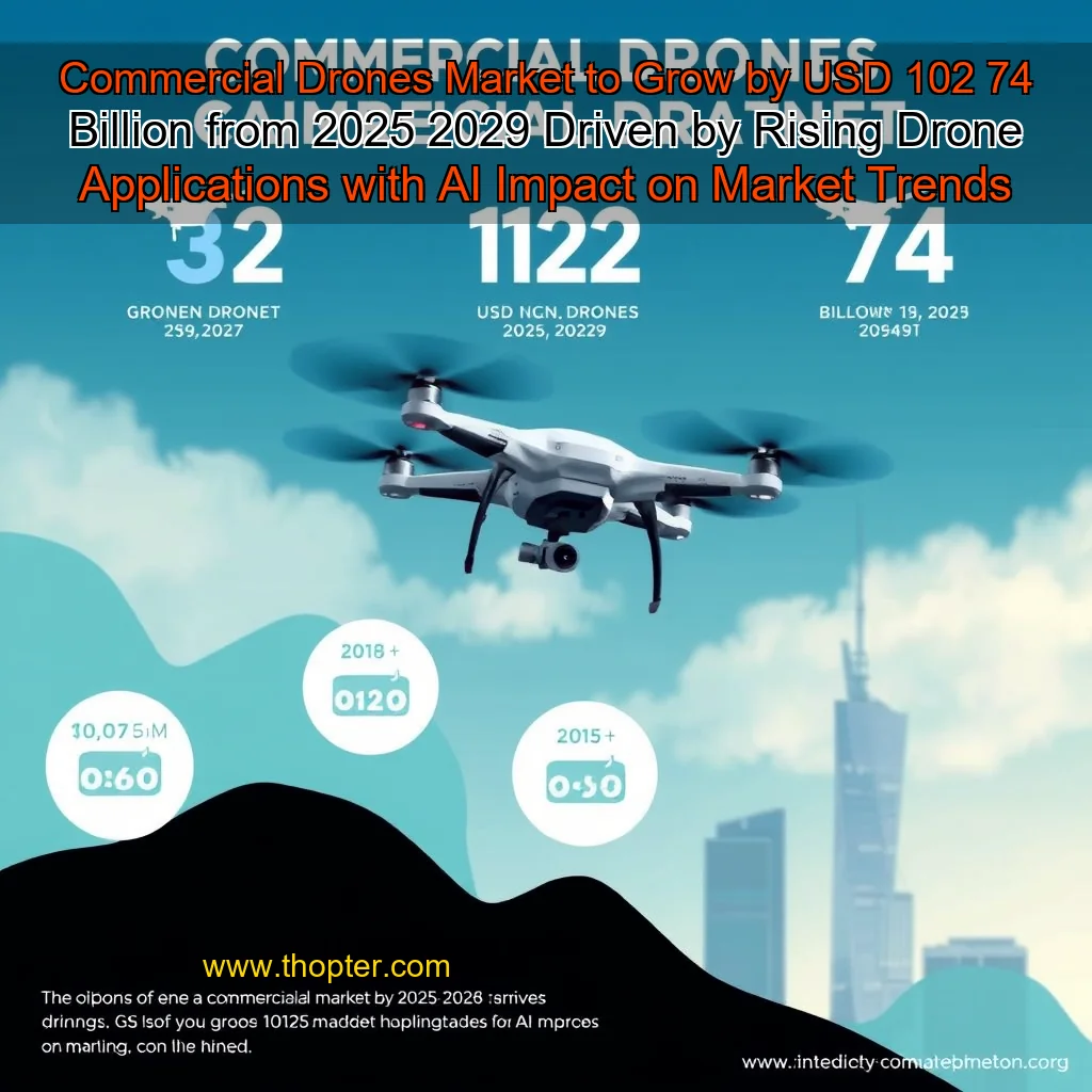 You are currently viewing Commercial Drones Market to Grow by USD 102  74 Billion from 2025  2029  Driven by Rising Drone Applications  with AI Impact on Market Trends