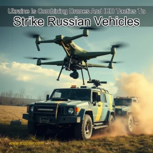 Read more about the article Ukraine Is Combining Drones And IED Tactics To Strike Russian Vehicles